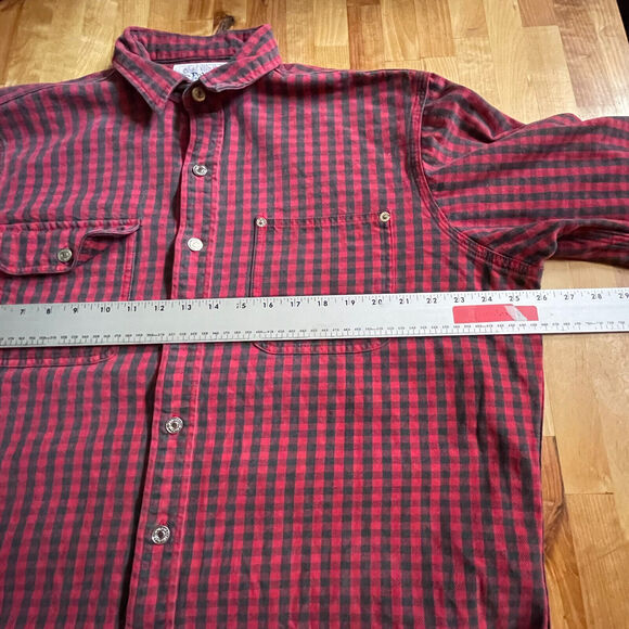 Polo Ralph Lauren Shirt Heavyweight Flannel Plaid Check Button Up XL EUC - Picture 8 of 9